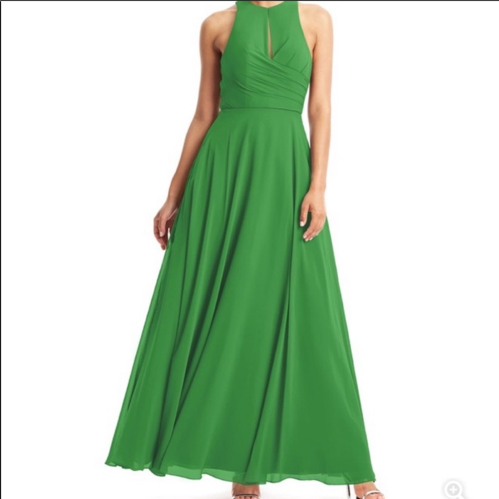 Azazie garden green bridesmaid dress